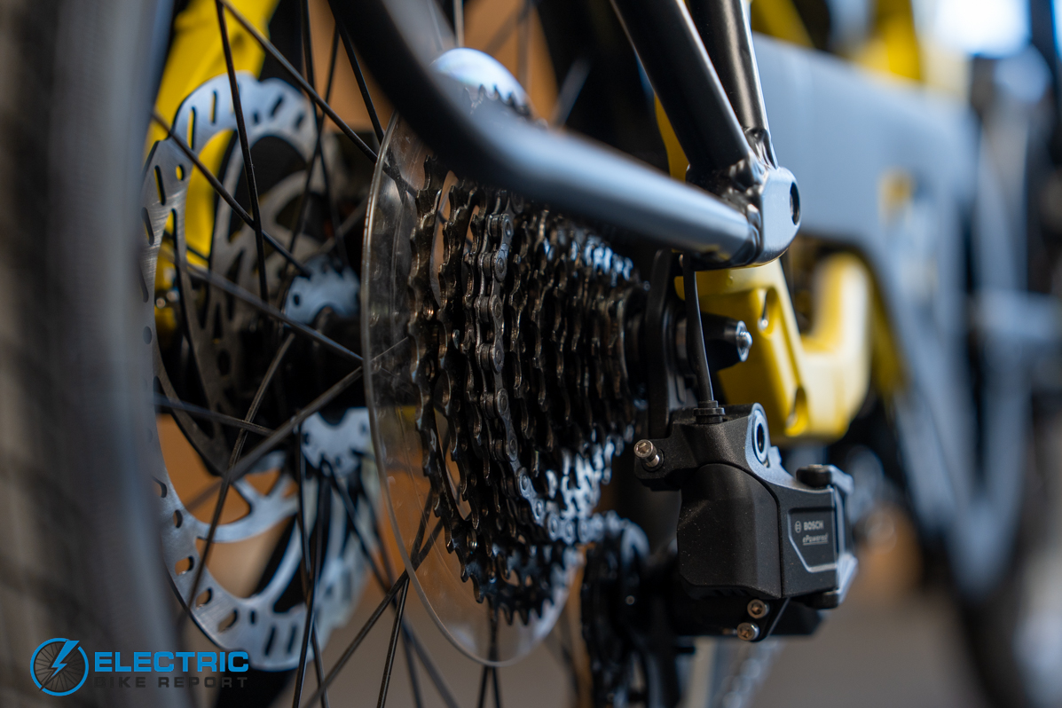 Tern HSD P10e rear cassette close-up showing gear cluster detail