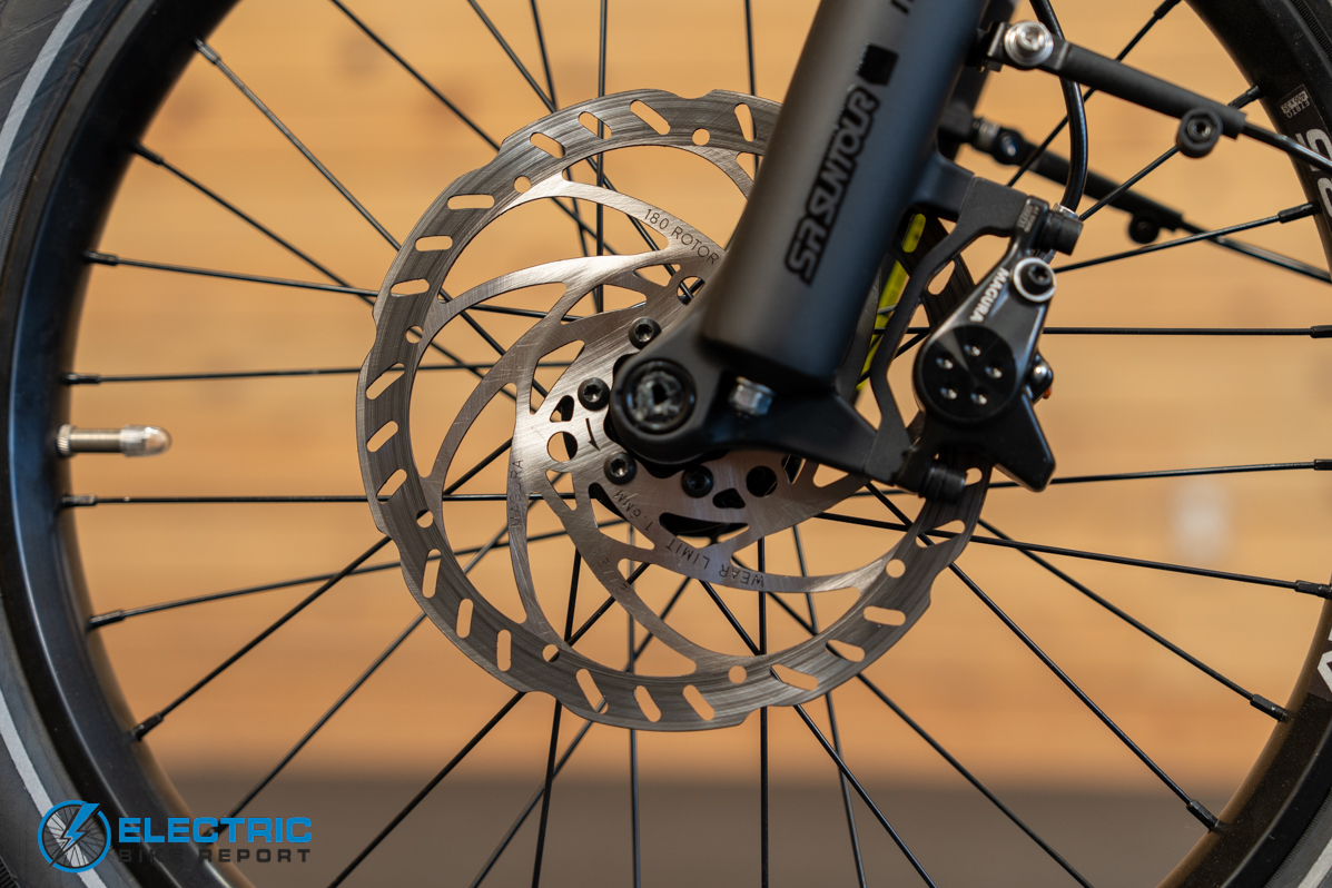 Tern HSD P10e front brake caliper close-up detail