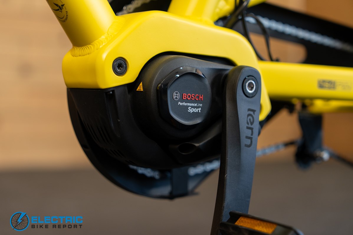 Tern HSD P10e electric bike motor close-up detail view